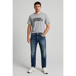 GUESS Jeans Men’s 36x30 Blue Denim – Y2K Streetwear Inspired, Retro 2000s Vibe